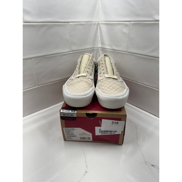 Vans Shoes - Vans Old‎ Skool Platform Woven Checkerboard Beige Women's Shoes Size 5.5